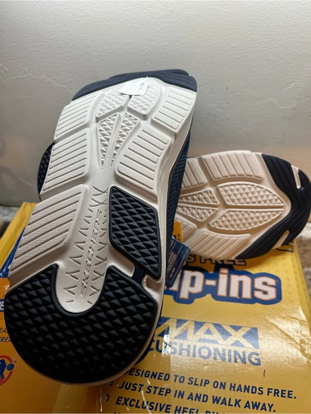Skechers Navy hands free Slip-On Knit Walking Shoes